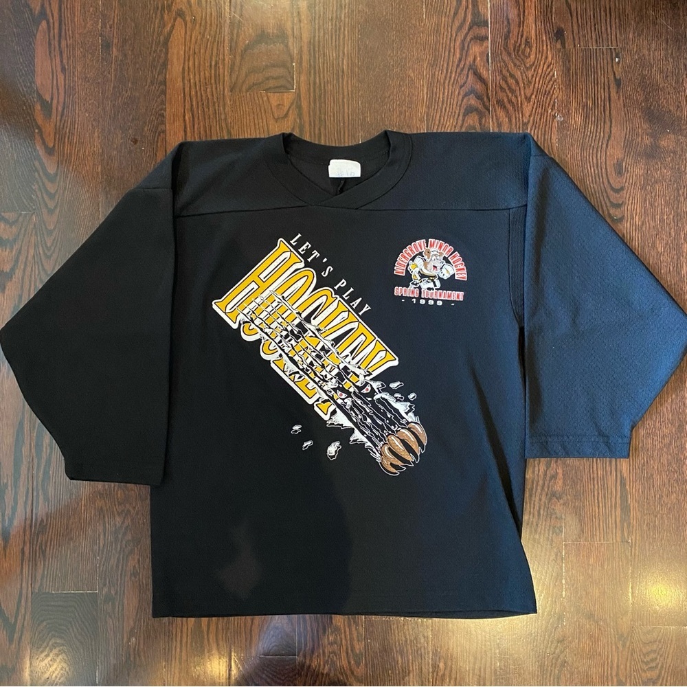 Black Kids boy L/XL Hockey Graphic Shirt